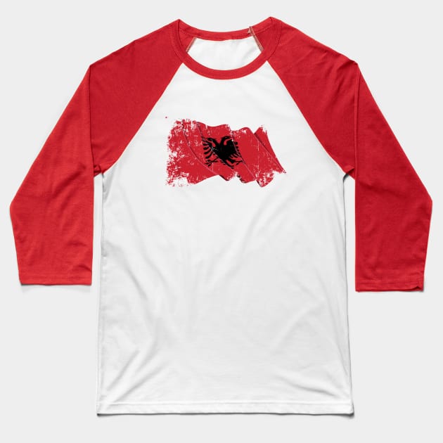 Albanian Pride Baseball T-Shirt by spicoli13